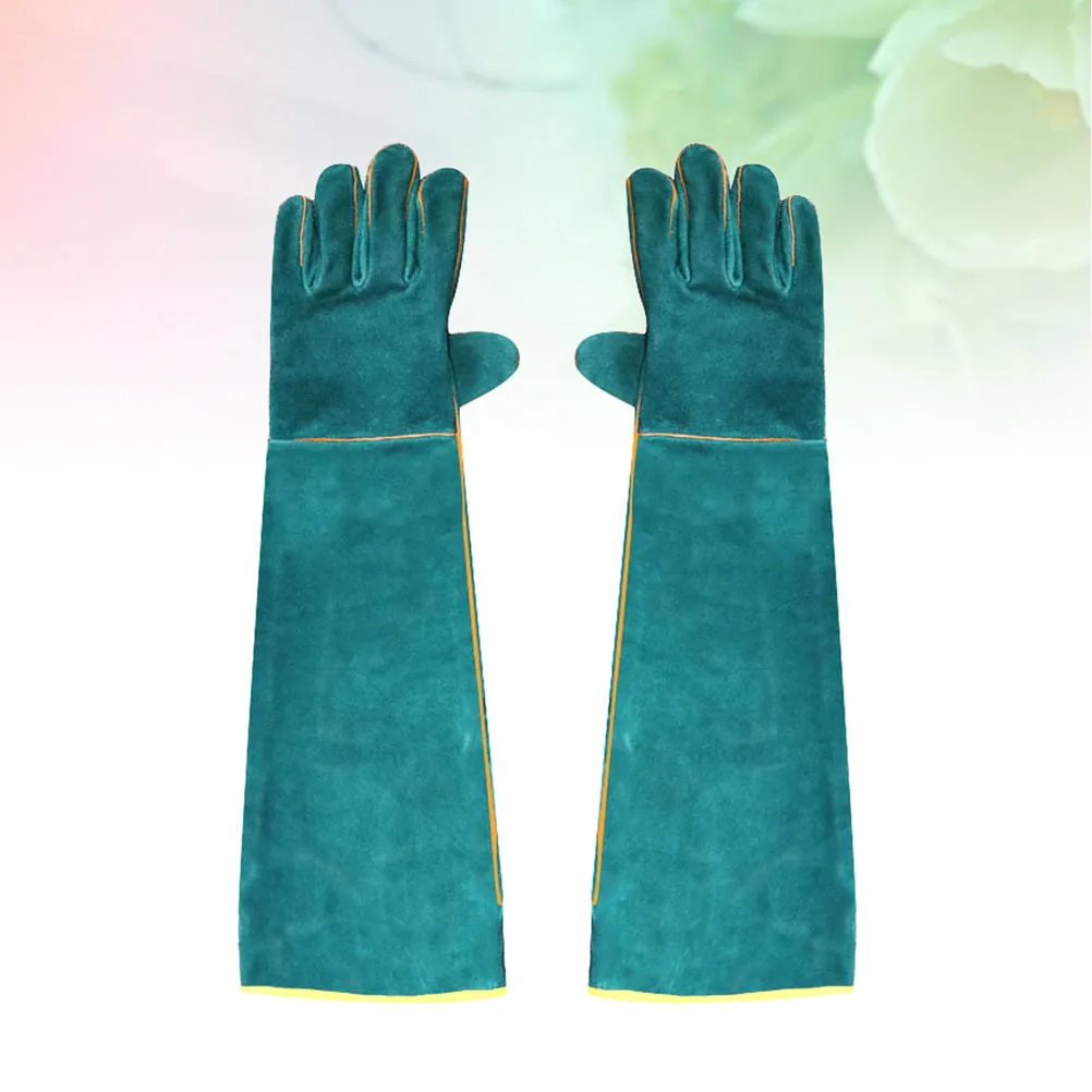 

Animals Protection Anti-Bite Gloves 62cm Scratch Resistant Extended Arm Guards Comfortable Pet Handling Reptile Safety