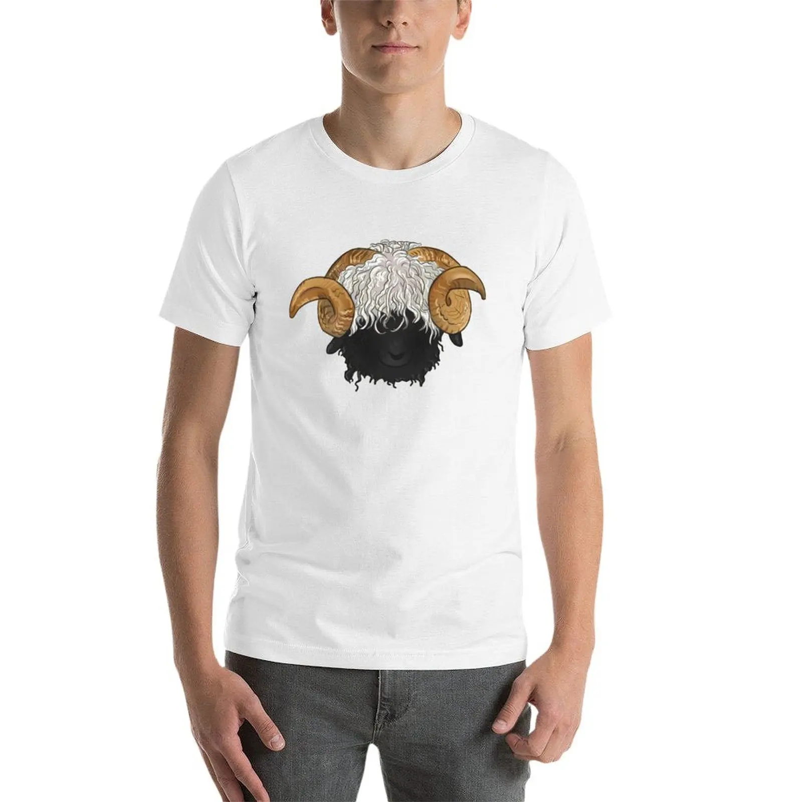 تي شيرت Valais Blacknose Sheep تي شيرت g man للرجال تي شيرت برسومات تي شيرت