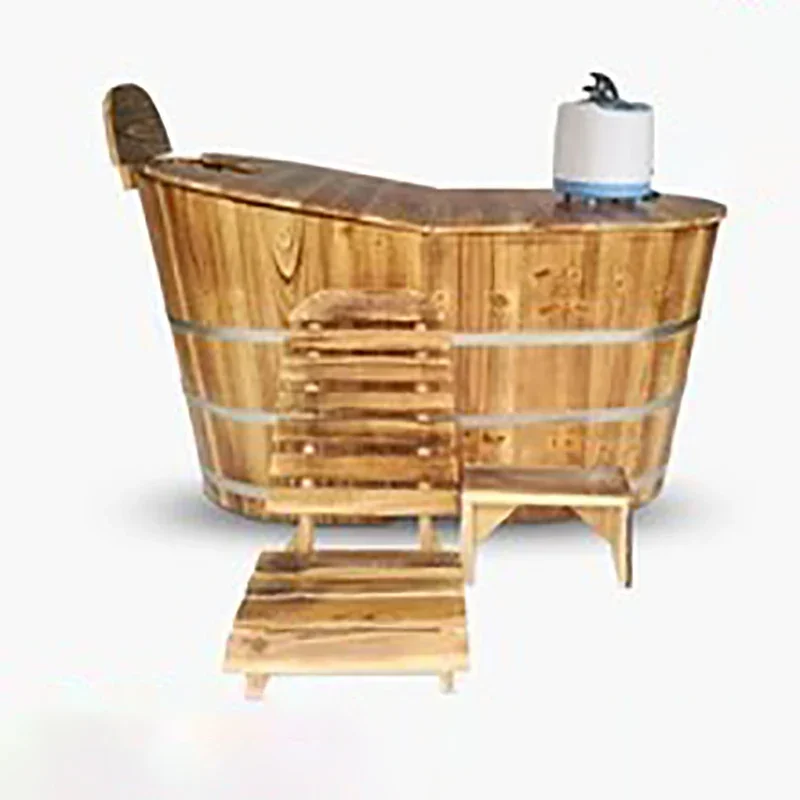 Major Solid Wooden Bathtub Large Beautiful Drainable Insulation Bubble Bath Medicated Faucet Banheira Dobravel Furniture