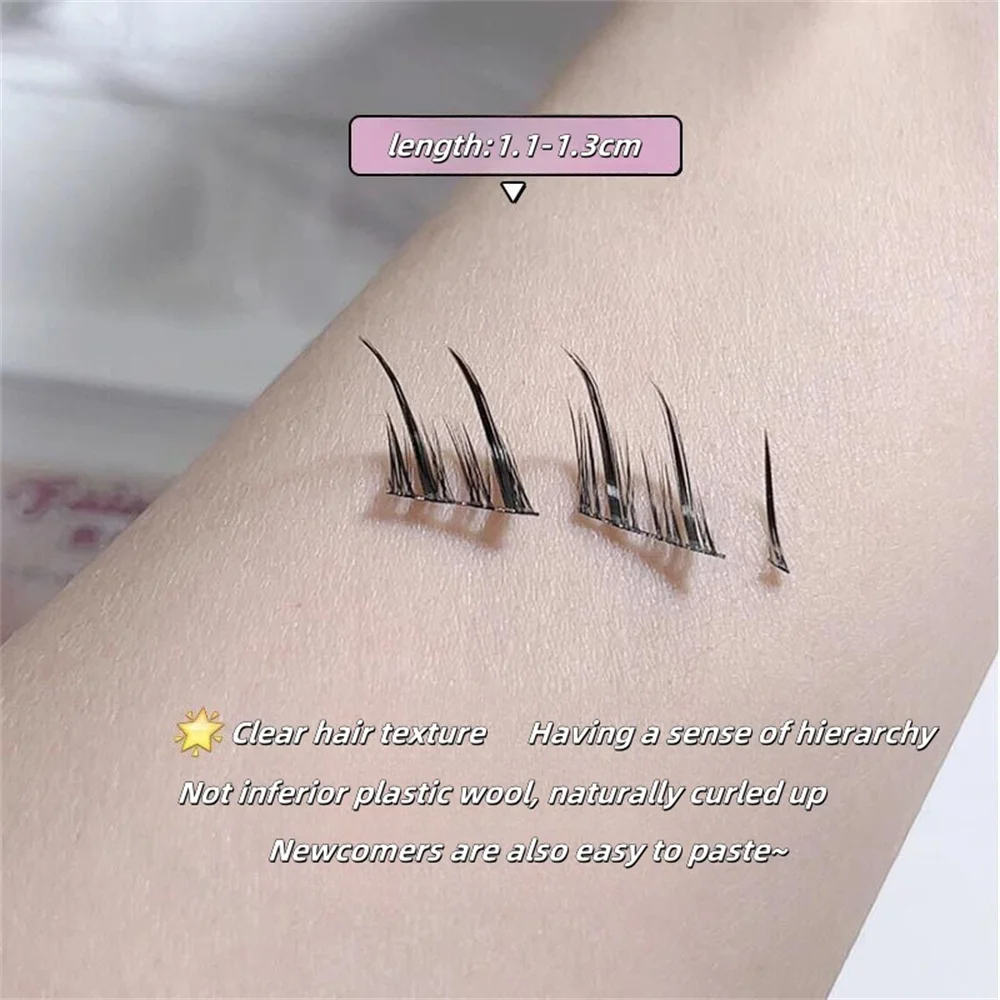 甘辛アンティーク風つけまつげ5列！ まつげテールストレッチフェアリースラントフライングラビットシリーズまつげミックス