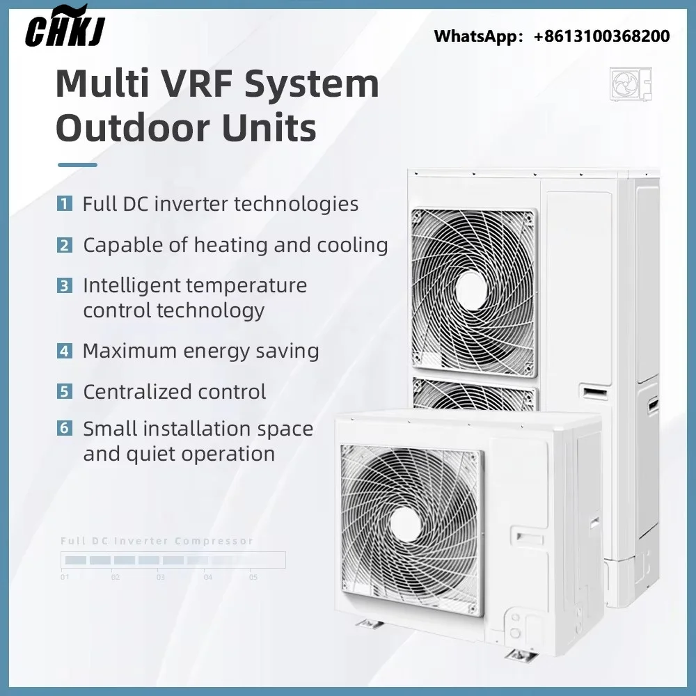 Gree Multi Split Air Conditioners Inverter R410a Light Commercial Central Air Conditioning System HVAC Cassette Ducted AC Unit