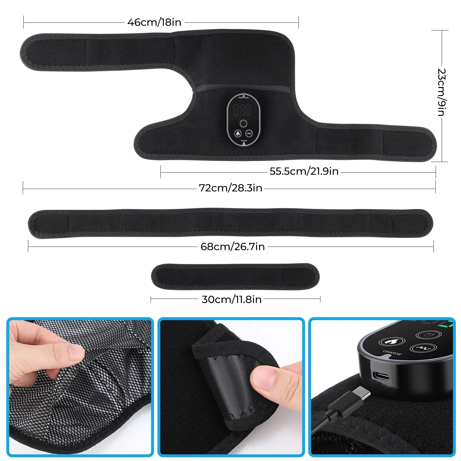 Electric Heating Massage Knee Pads for Middle-aged and Elderly Cold Legs, Shoulder Pads and Elbow Pads, Universal Hot Compress