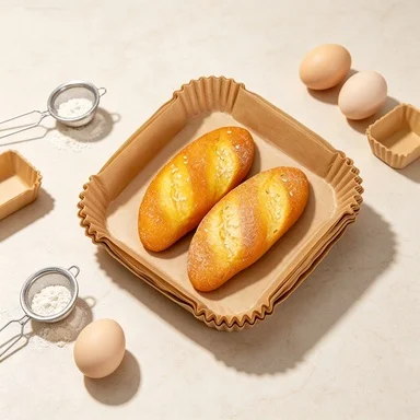 50/100PCS Air Fryer Disposable Paper Liners Non-Stick Parchment Paper Oil-Proof Airfryer Liners Baking Paper for Air Fryer Oven