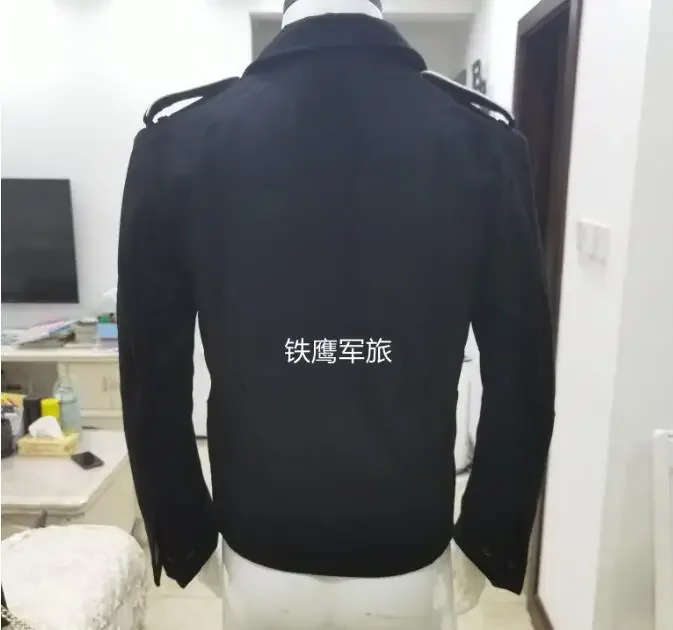 German Tank Crew Jacket Panzer Winter Coat Men Woolen Black