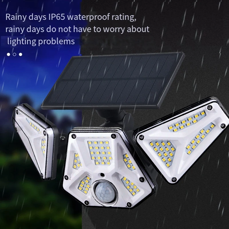 Outdoor Solar Light With Remote Control Solar Security Light Outdoor Waterproof 113 LED Light For Porch-Wall Outdoor