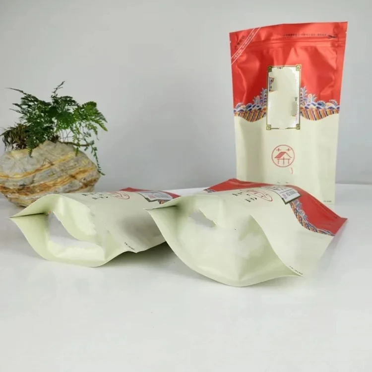 Chinese Black Tea Recyclable Sealed Packaging Bag 250g Jinjunmei Tea Bag Zipper Bag China Jin Jun Mei Self Sealing Bag