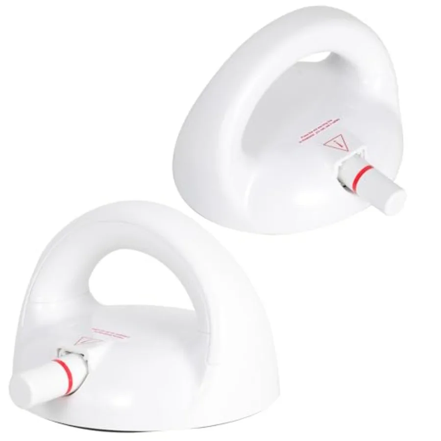 

Suction Cup Shower Grab Bar 5 Inches White 418 lbs Ccity Upgraded Safety Support for Elderly Seniors Bathroom Handrail 2 Pack