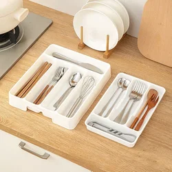 S/L Easy Clean Compartments Cutlery Organizer Daily Drawer Divider Tray Rectangle Home Kitchen Spoon Fork Separation Box