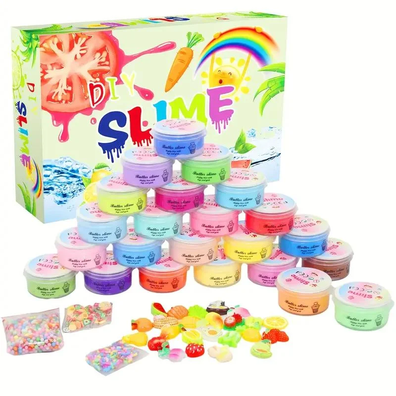 24/12/9 Pcs Crystal Mud Set, Colorful Relaxing Educational Toys, Game Prizes Party Gifts Christmas Gift Birthday Gift for Boy