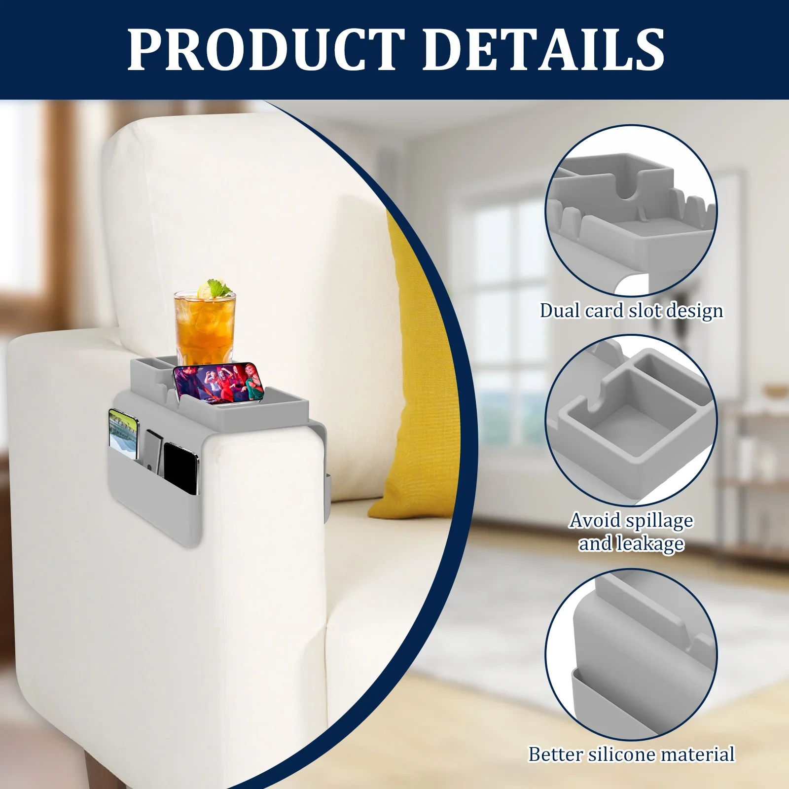 Silicone Sofa Cup Holder 4