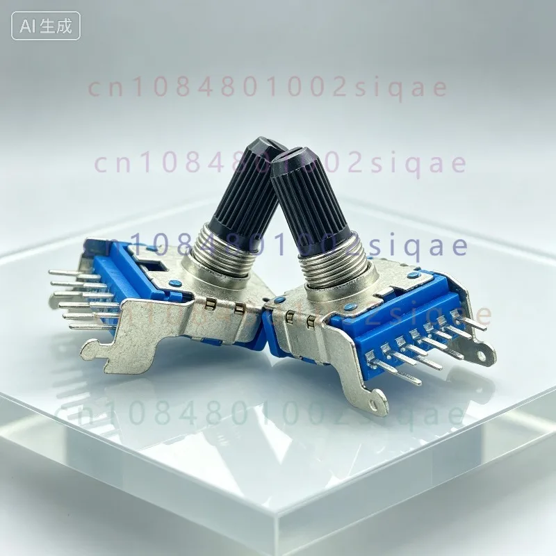 Lot FOR RK14 Type B10K Single Row 7Pin Dual Volume Potentiometer B103 18MM Handle Power Amplifier Mixing Console