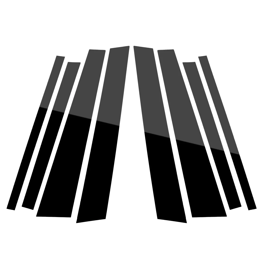 

1 Set Black Car Window Door Pillar Post Cover Trim Decal PC Fit for BMW X3 E83 2004 2005 2006 2007 2008 2009 2010