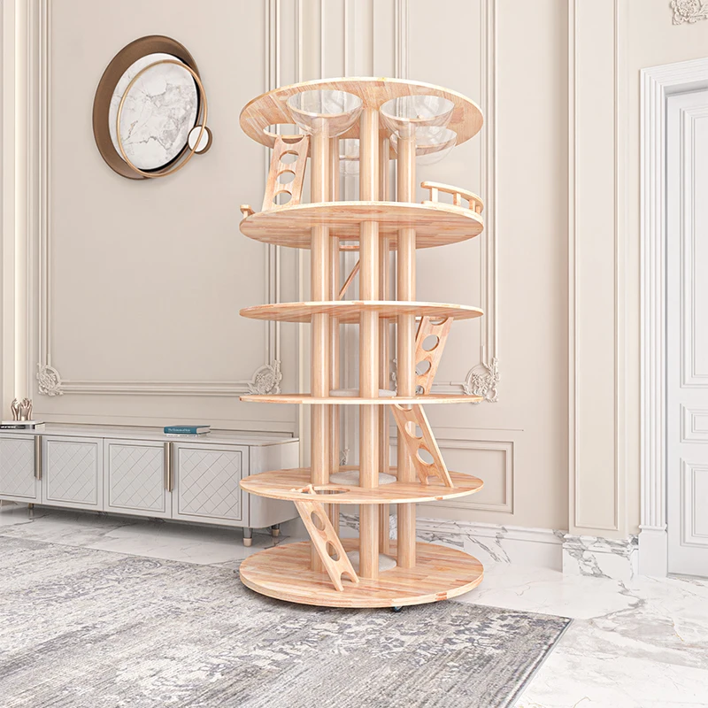 ODM OEM Cat Flower Cat Tree Climbing Frame Large Solid Wood Trunk Pet Tree Toy House Cat Nest Jumping Platform Integrated