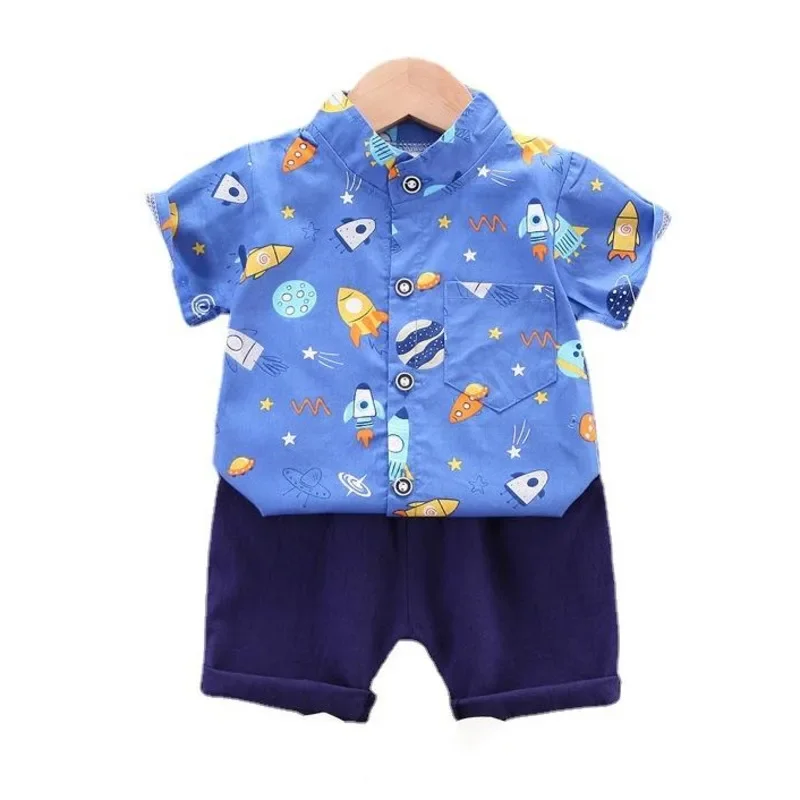 

New Summer Baby Clothes Suit Children Boys Shirt Shorts 2Pcs/Sets Infant Outfits Toddler Casual Sports Costume Kids Tracksuits