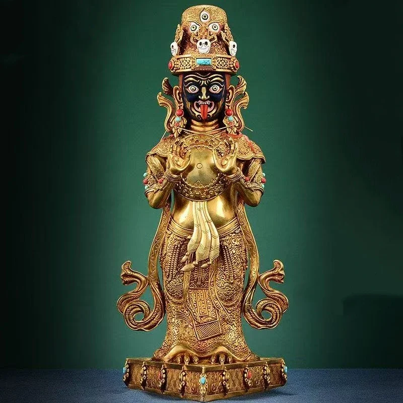 

Zaki Lam Ornaments Бодхисаттва, латунная богиня богатства, алтарь Шакьямуни, декоративные настольные украшения, буддийский предмет тонкого мастерства