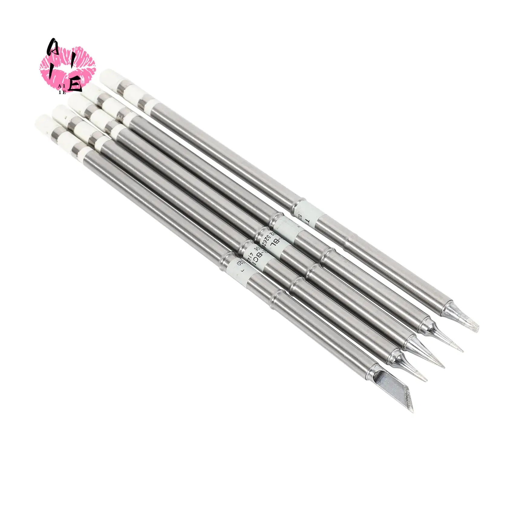 A11E-5 Pcs T12 Series Solder Iron Tips For Hakko FX951 BAKON 950D Soldering Station