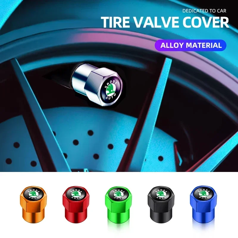 

Car Tire Valve Core Cover Cap Wheel Valve Stem Cap Dust Cover For Skoda Octavia Fabia Kamiq Kapoq Kodiaq Rapid SCALA Superb