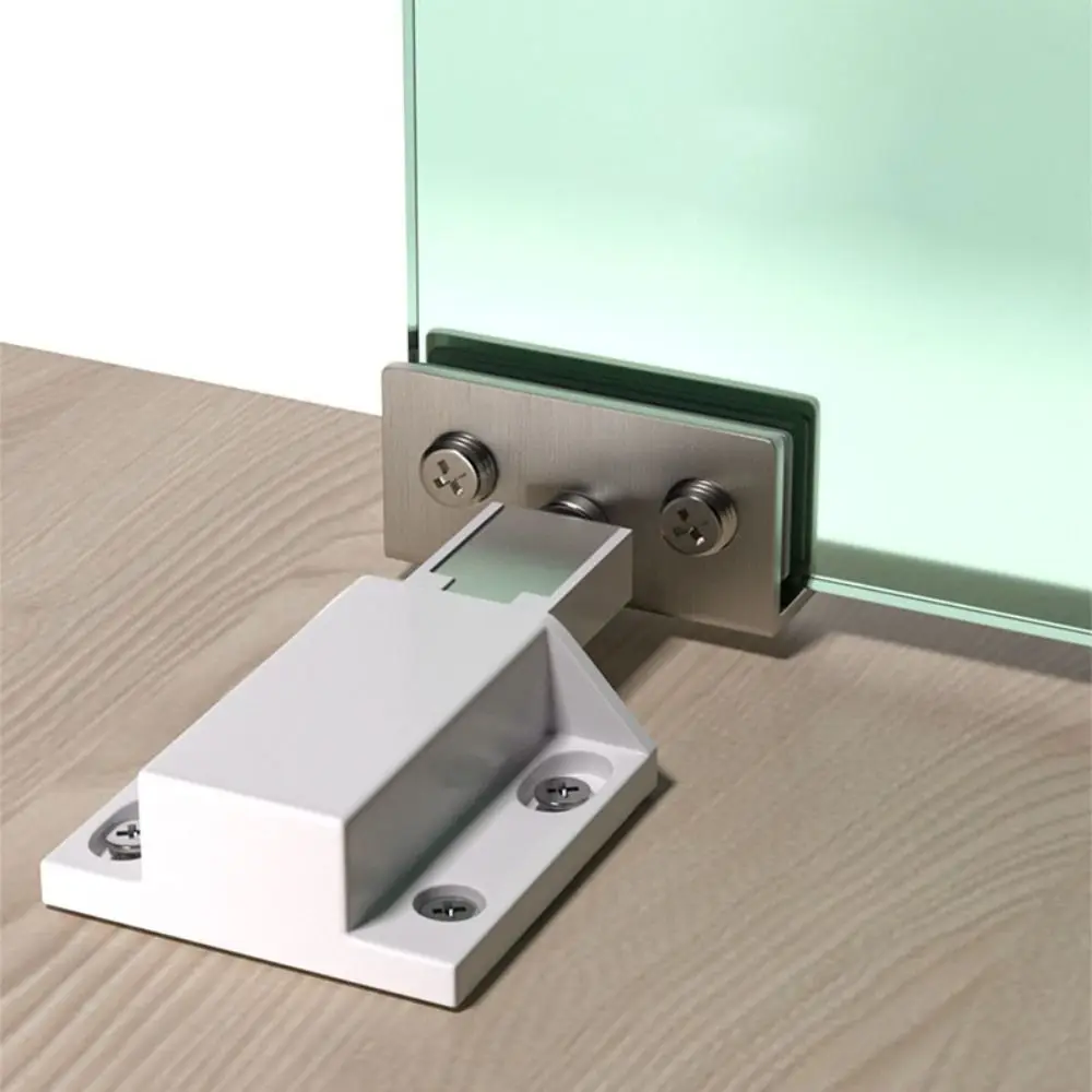 Non-perforated Glass Door Hinge Side Mounted Stainless Steel Cabinet Glass Hinge Magnetic High Quality Display Cabinet Hinge