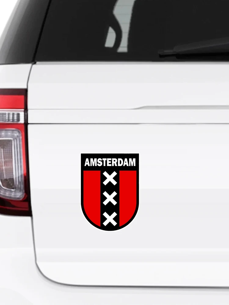 Z1118# Self-adhesive Decal For Amsterdam shield Car Sticker Waterproof Auto Decors on Bumper Rear Window Laptop