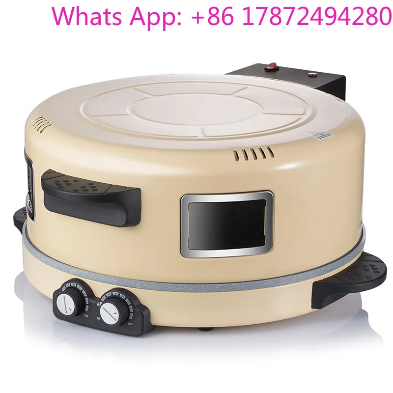 220V Pizza Maker Arabic Bread Maker Home Steak Grill & Pizza Oven 40CM Pancake Maker Knob Control 2200W