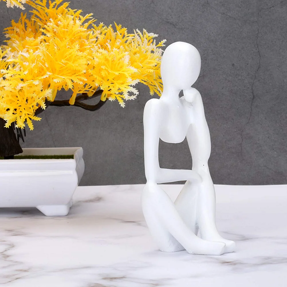 

Thinker Statue Resin Sculpture Art Decoration Desktop Art Decoration For Home Living Room Bedroom Party Decorative
