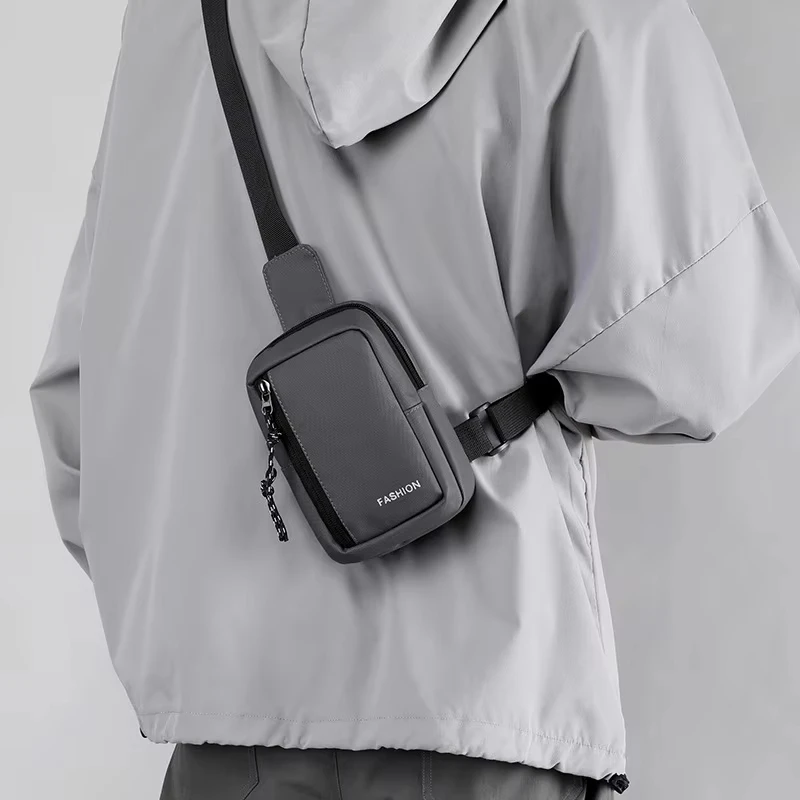 Mini Sling Chest Bag Men Women Small Waterproof Shoulder Crossbody Bag Casual Phone Chest Bag for Travelling Hiking
