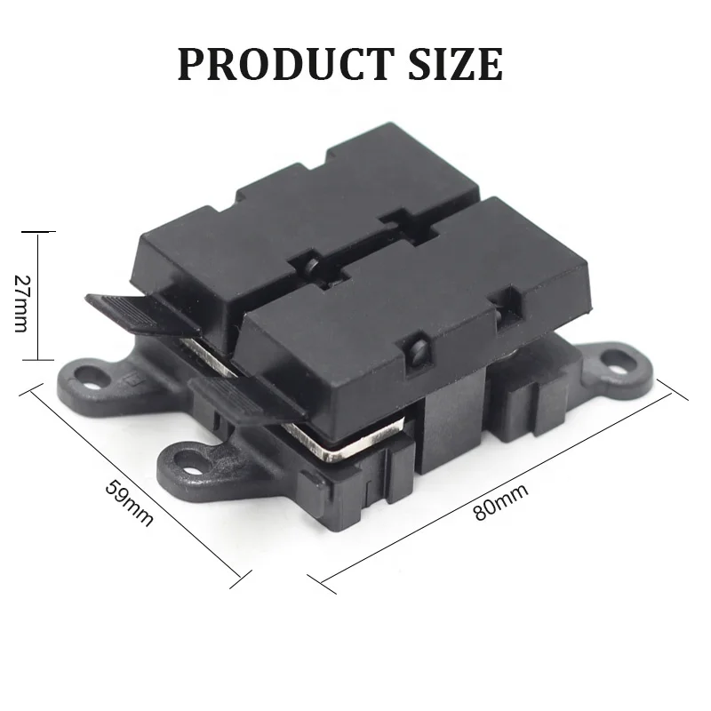 EL-DMS Car Fuses Holder with Cover Bolt-on Fuses Holder 200A Fuses Holder