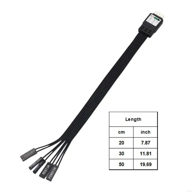 Durability 9Pin Front Panel Extension Wire For Motherboard Power Switches HDD LED And Reset Connection Cable 896C