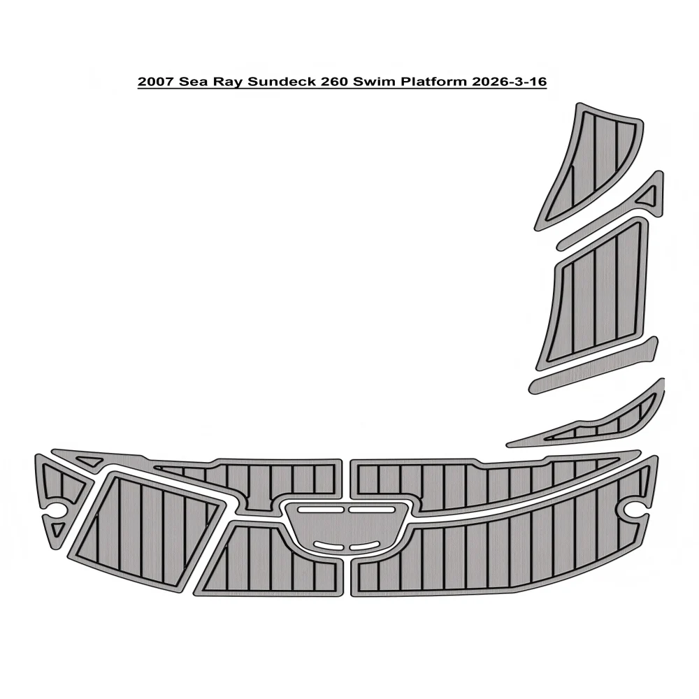 

2007 Sea Ray Sundeck 260 Swim Platform Pad Boat EVA Teak Deck Floor Mat SeaDek MarineMat Gatorstep Style