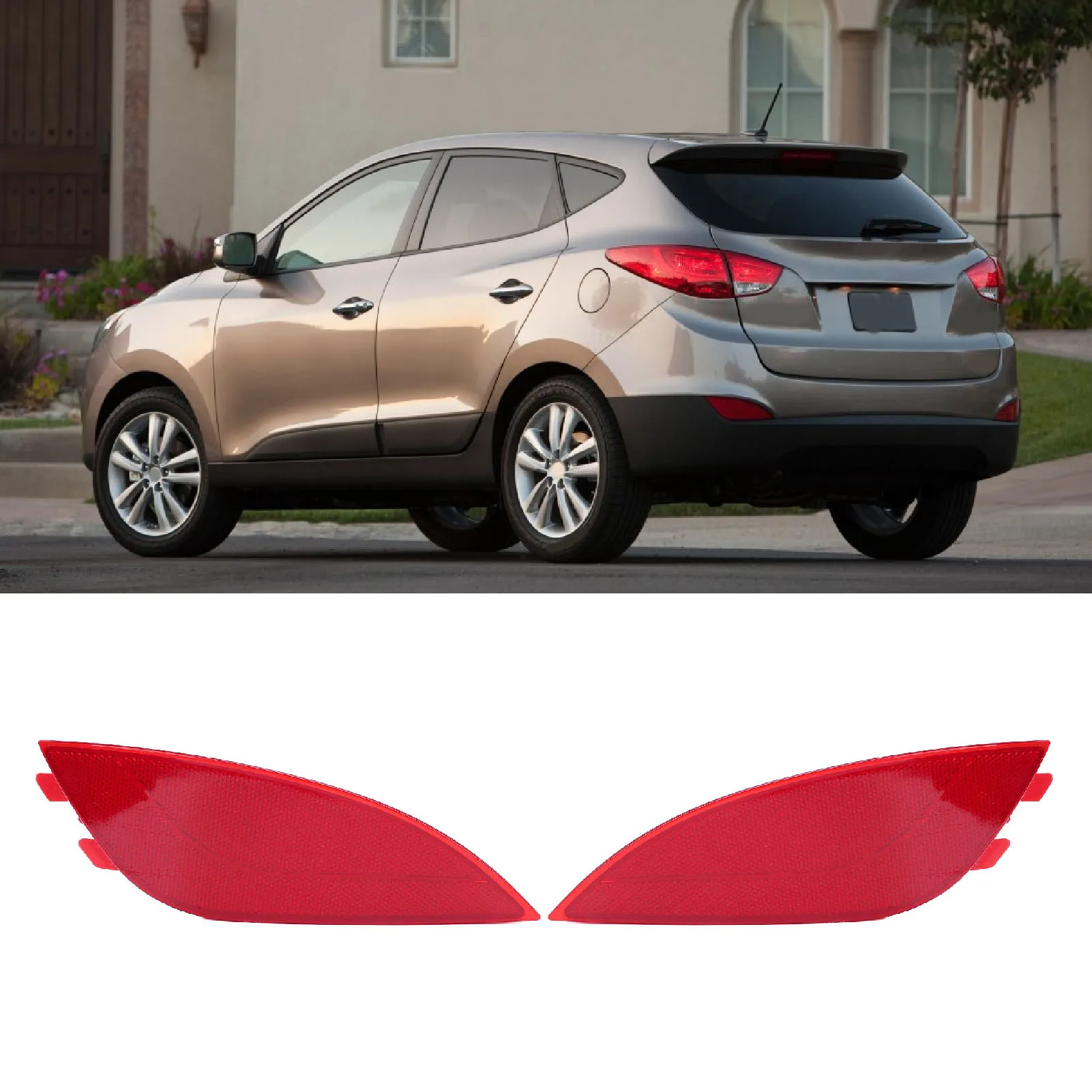 92405-2S100 1 Pair Rear Bumper Reflector 924062S100 Stylish Look Enhanced Safety Reflector Marker Trim for Tucson 2010 to 2015
