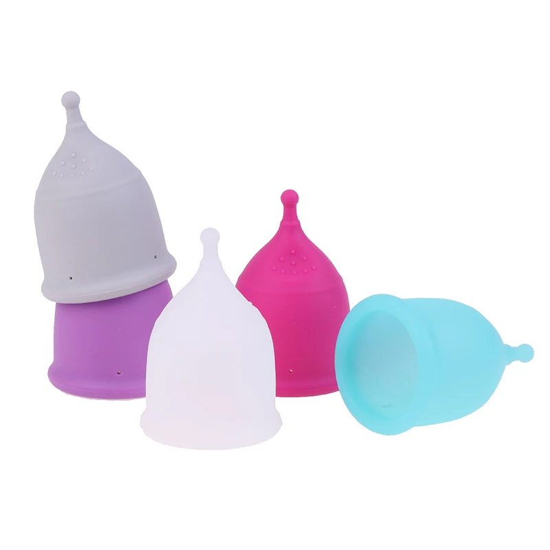 Reusable Silicone Cup Menstrual Medical Lady Cup Collector Menstrual Purple Color Menstrual Cup For Women Feminine Hygiene