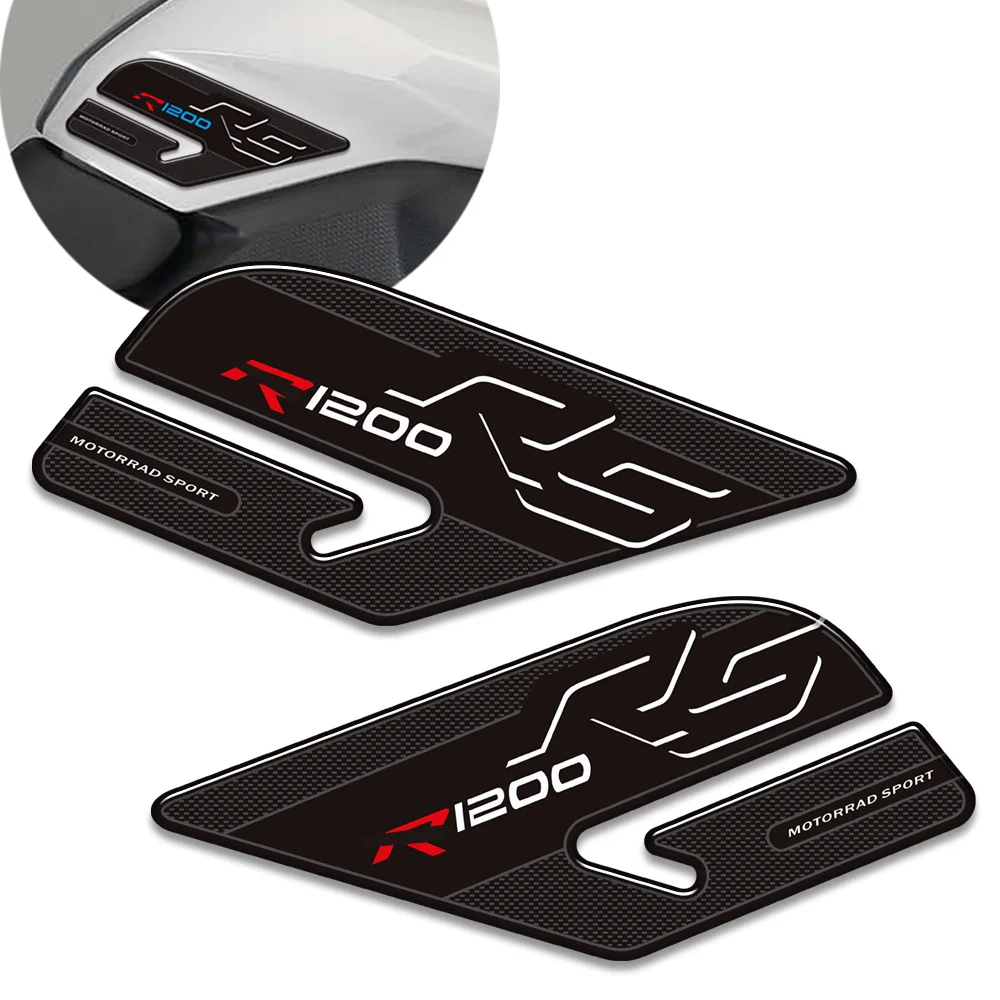 Motorcycle Tank Grips Pad Stickers Gas Fuel Oil Kit Knee Fish Bone Decals Tank Pad 3D Stickers For BMW R1200RS R 1200 RS R1200