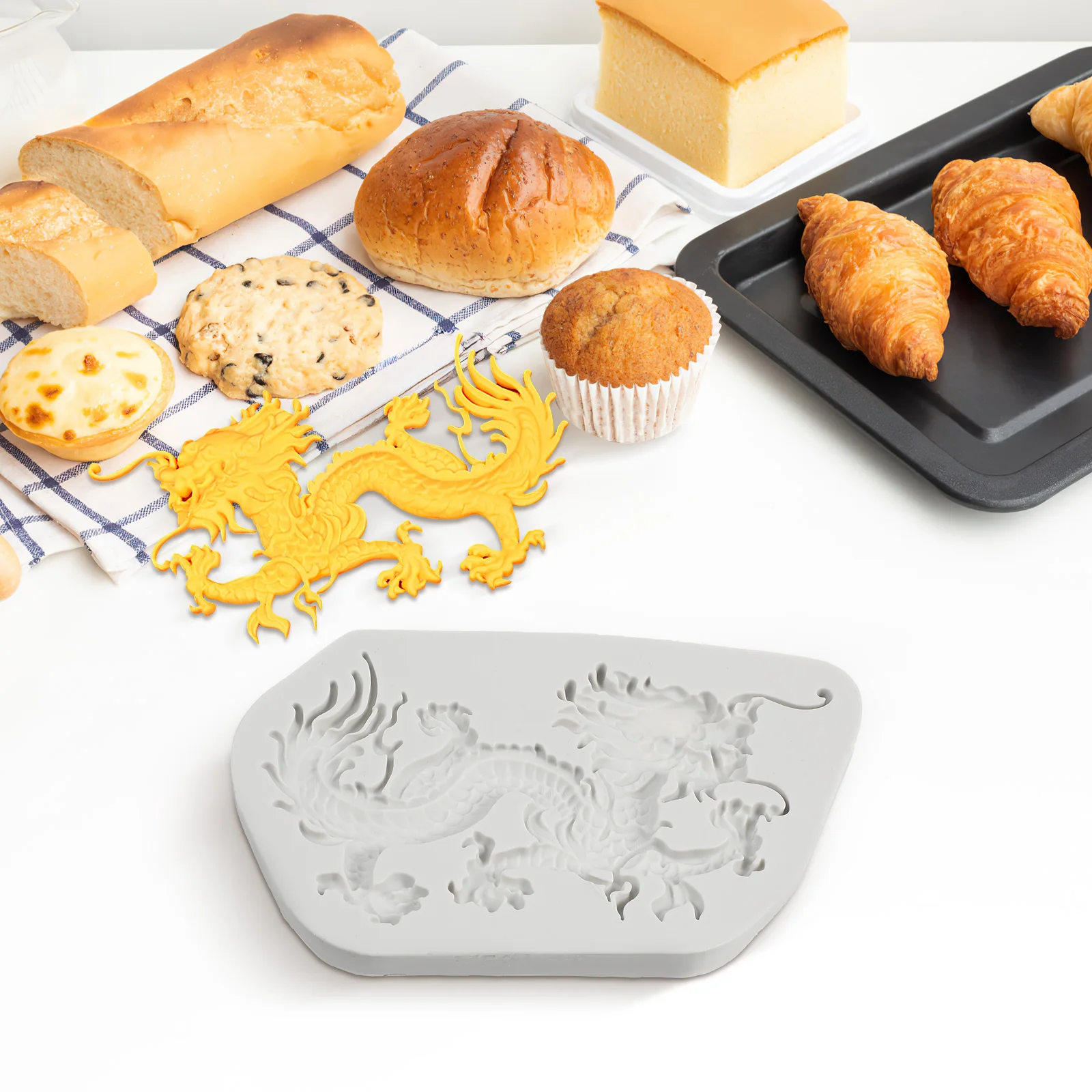 

Style Dragon Silicone Mold Chinese Chocolate Molds Roller Coaster Craft Fondant