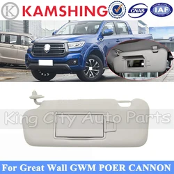 CAPQX Sun Shield Overhead Console Interior Sunvisor with Mirror For Great Wall GWM POER CANNON Front Sun Visor