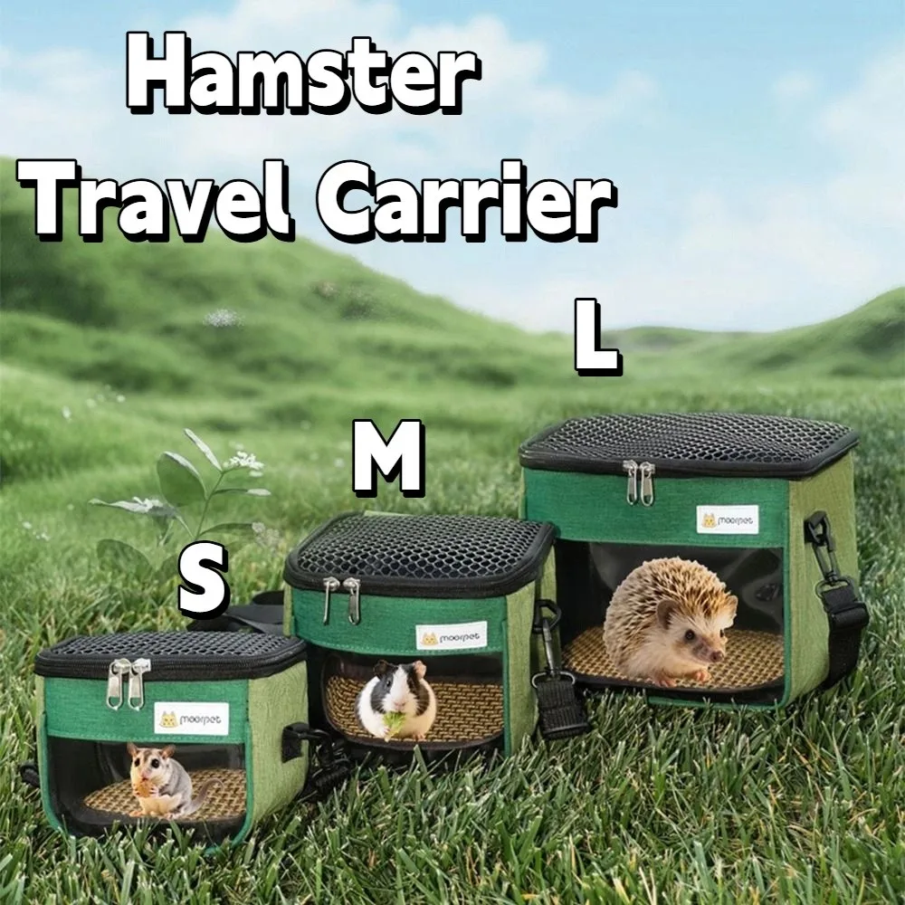 

Portable Pet Takeaway Bag Handheld Breathable Chinchilla Outdoor Cage Large Space Clear View Hamster Travel Carrier Small Animal
