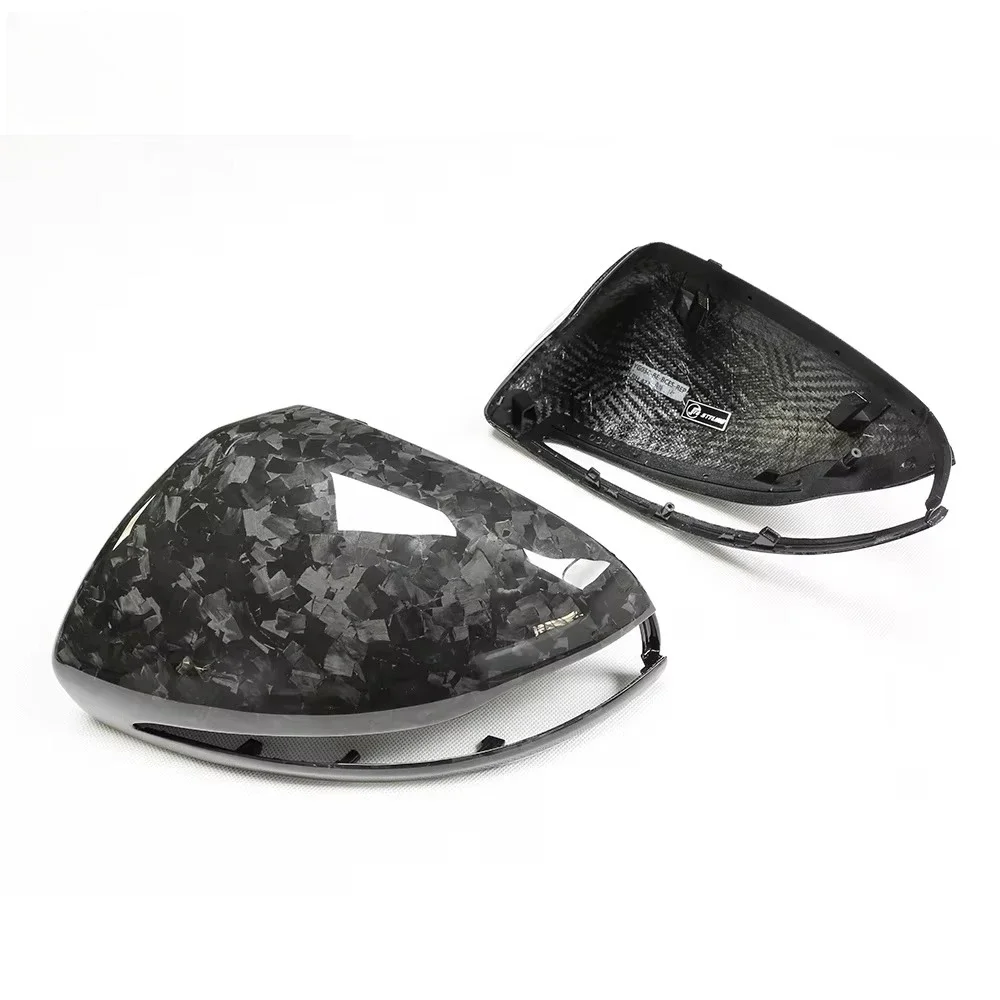 LHD/RHD W205 Forged Carbon Fiber Mirror Cover for Mercedes-Bens C63 W213 W238 C257 X253 W222 AMGGT Dry Carbon Door Mirror Shell