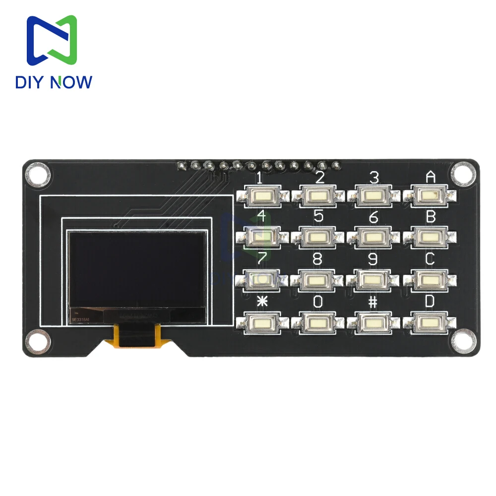 شاشة OLED IIC بيضاء 0.96 بوصة/1.3 بوصة SH1106 SSD1306 SSD1315 مع لوحة مفاتيح مصفوفة 4x4 لوحة شاشة LCD لاردوينو #6