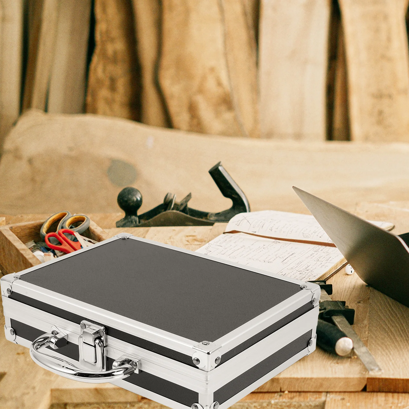 金属ハンドルツール収納ボックス大容量アルミニウム合金ケース多機能ポータブルツールコンテナ家庭用オフィス旅行用