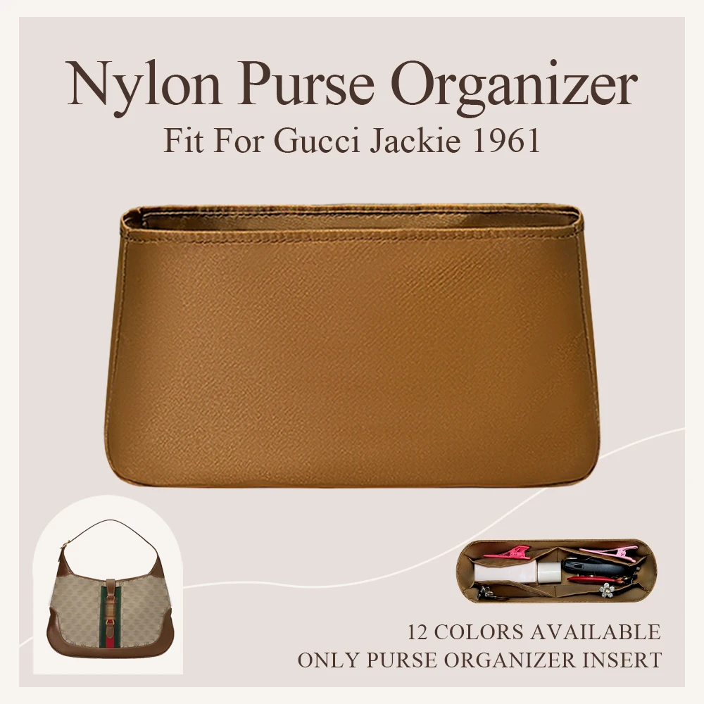 

Nylon Purse Organizer Insert Fit for Gucci Jackie 1961 Handbag Inner Liner Bag Lightweight Inside Storage Insert Bag In Bag