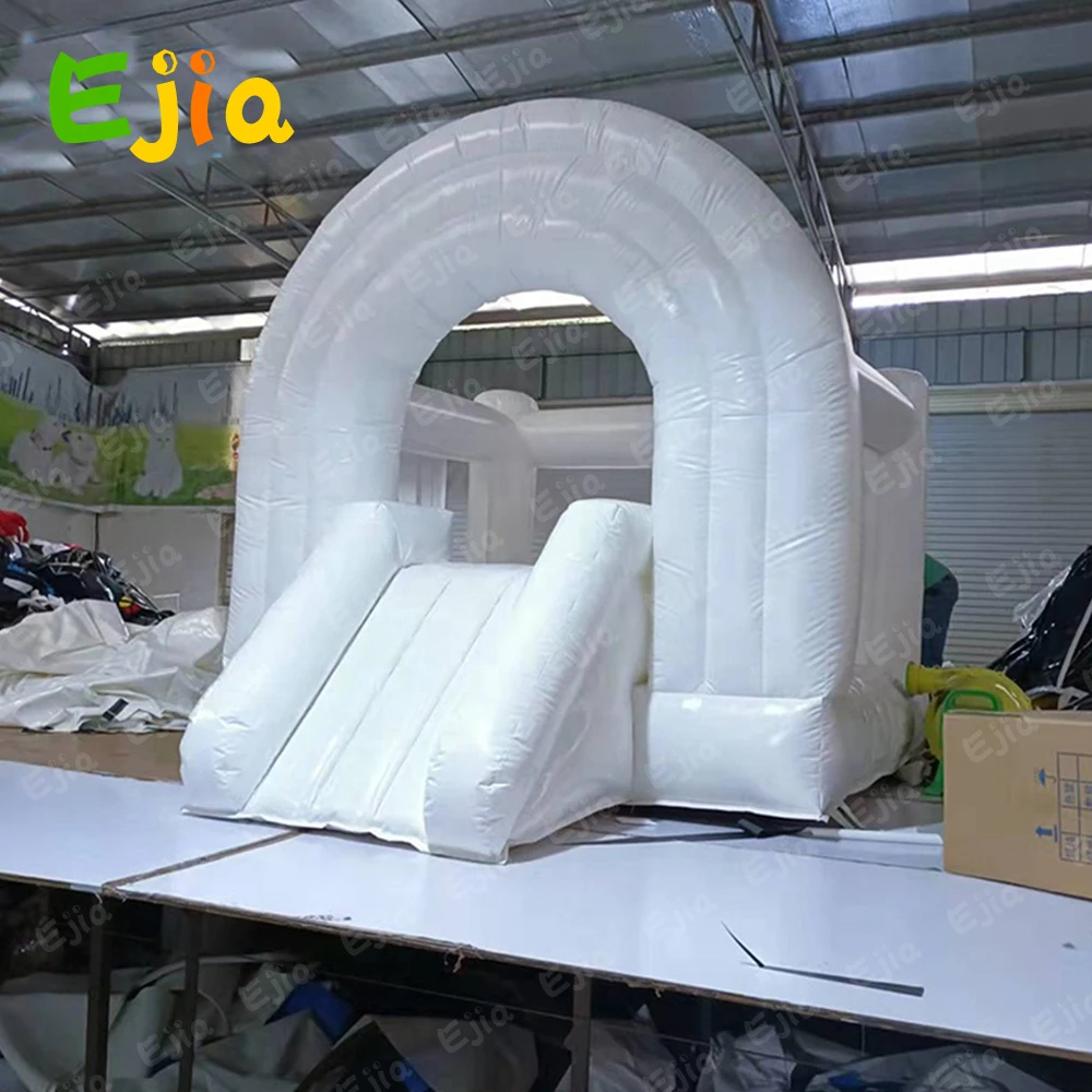 Indoor Outdoor  Pvc Inflatable Wedding Bounce House With Slide  Mini Bounce Castle Bouncy House For Kids Party Birthday