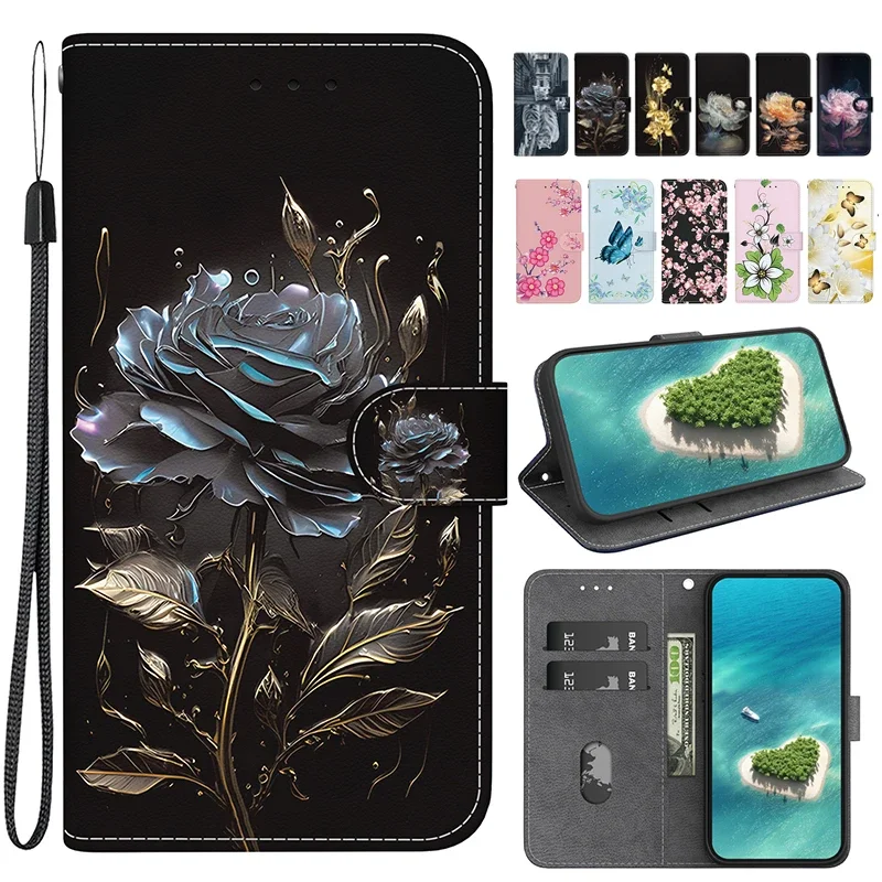 

Stand Flip Wallet Case For Oppo F25 F23 F21S Pro 4G 5G Find X5 x3 Lite Neo K9S K11X K12X K10 K12 5G Painted Pattern Wallet Case