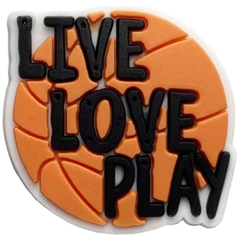 Basketball PVC Shoe Buckle Heart Crown Designer Shoes Charms Accessory Clogs Decorations Clips Unisex Gift Favor