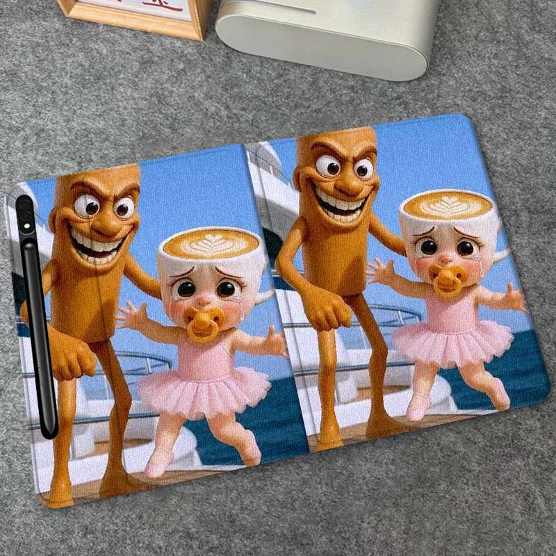 

Tung Sahur Balerina Capucina For Samsung Galaxy Tab S9 S10 S6 S7 S8 FE Plus Lite Inch Foldable Cover Tablet Case