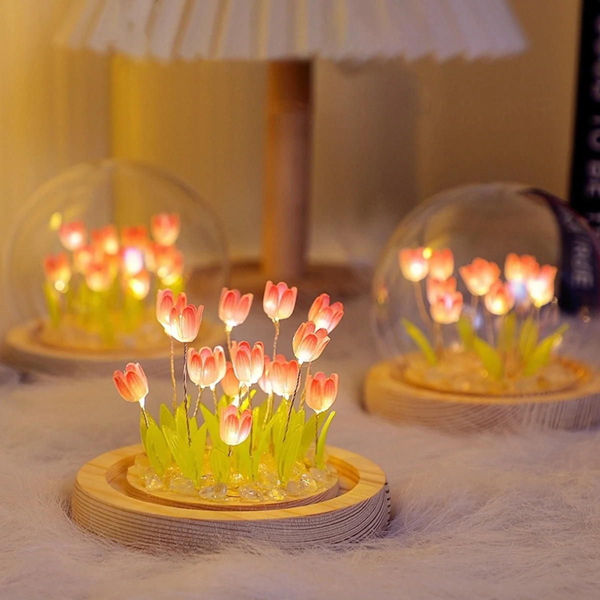 10 pz/20 pz tulipano luce notturna Kit materiale fai da te + sacchetto regalo decorazioni per la tavola illuminazione san valentino festa della