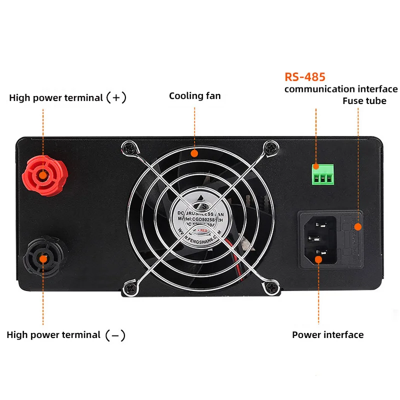 Imagem -04 - Fonte de Alimentação da C.c. do Laboratório Fonte de Energia Ajustável do Banco Comunicação Programável Rs485 600w 900w 30a 100v 5a 60v 10a 15v