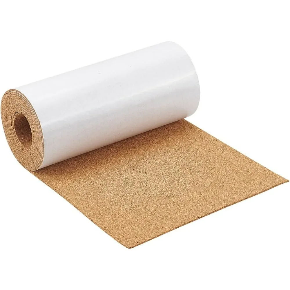 98.4x7.8 Inches Self-Adhesive Cork Roll 2mm Thick Strong Self-Adhesive Cork Boards Coasters Cork Sheets for Bulletin Boards DIY