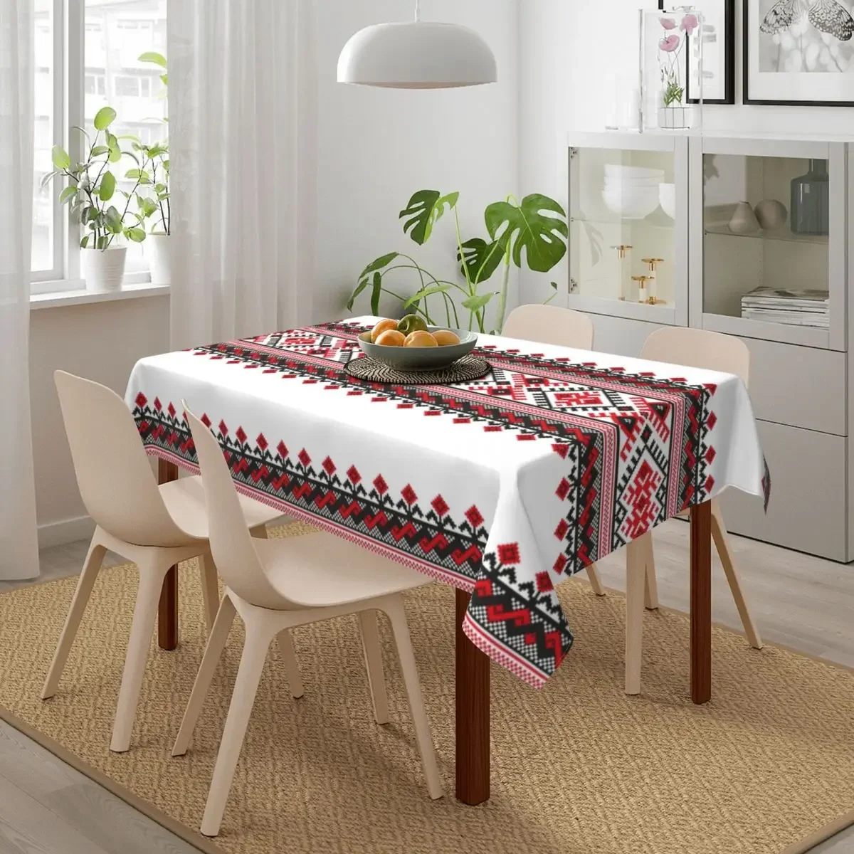 Manteles rectangulares de estilo étnico bohemio, Decoración de mesa de cocina, mantel impermeable reutilizable, decoraciones para fiestas navideñas