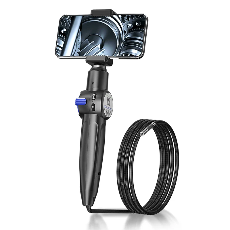 360 ° Cámara endoscópica articulada rotativa bidireccional HD 1080P, endoscopio Industrial de inspección de coche con 8 LED para inspección de
