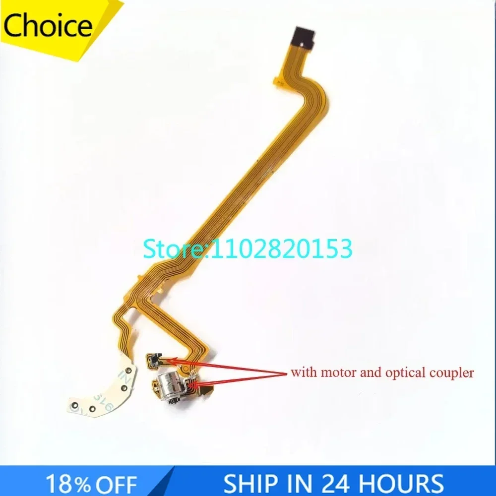 

New Lens Aperture Flex Cable + Motor and Optical Coupler for Canon 18-55mm EF-S 18-55mm F/3.5-5.6 IS II III Repair Parts
