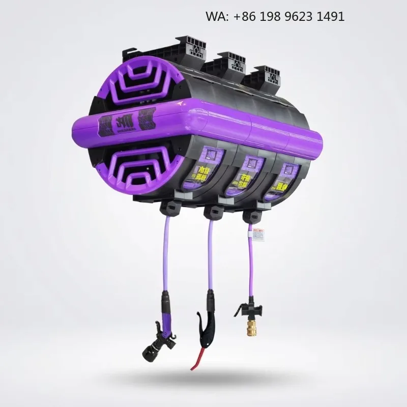 3 In 1 Water Air  Integrated Hose Reel Wall Mount Auto Retractable Hose Reel For Car Wash Workshop